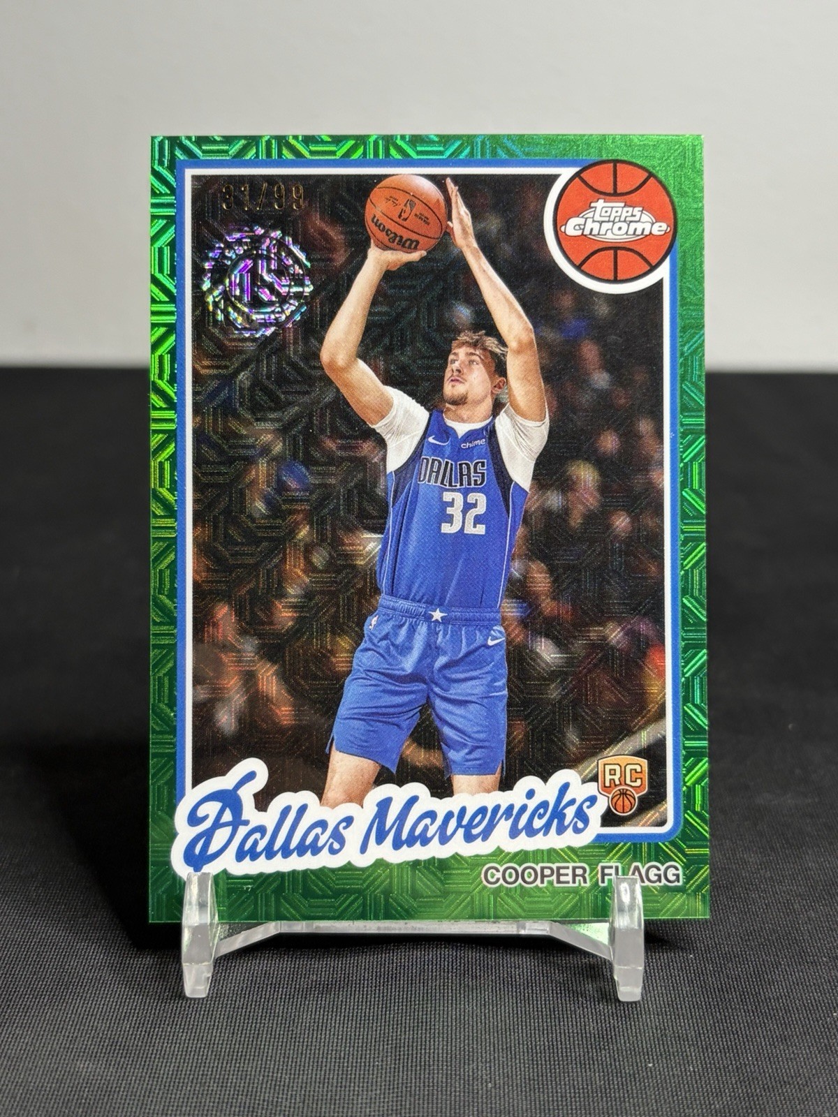 2025-26 Topps CHROME - COOPER FLAGG #TC-CF GREEN MOJO REFRACTOR 1st Chrome /99 
