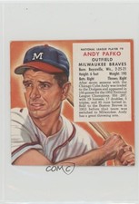 1953 Red Man Tobacco All-Star Team National League Series Cut Tab Andy Pafko 0c6