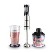 Tower 3-in-1 Hand Blender with 1200W Motor,  Stainless Steel, T12099