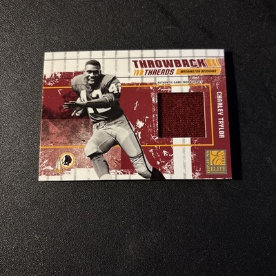 2003 Elite Charley Taylor Throwback Threads Game Worn Jersey 230/250 Redskins