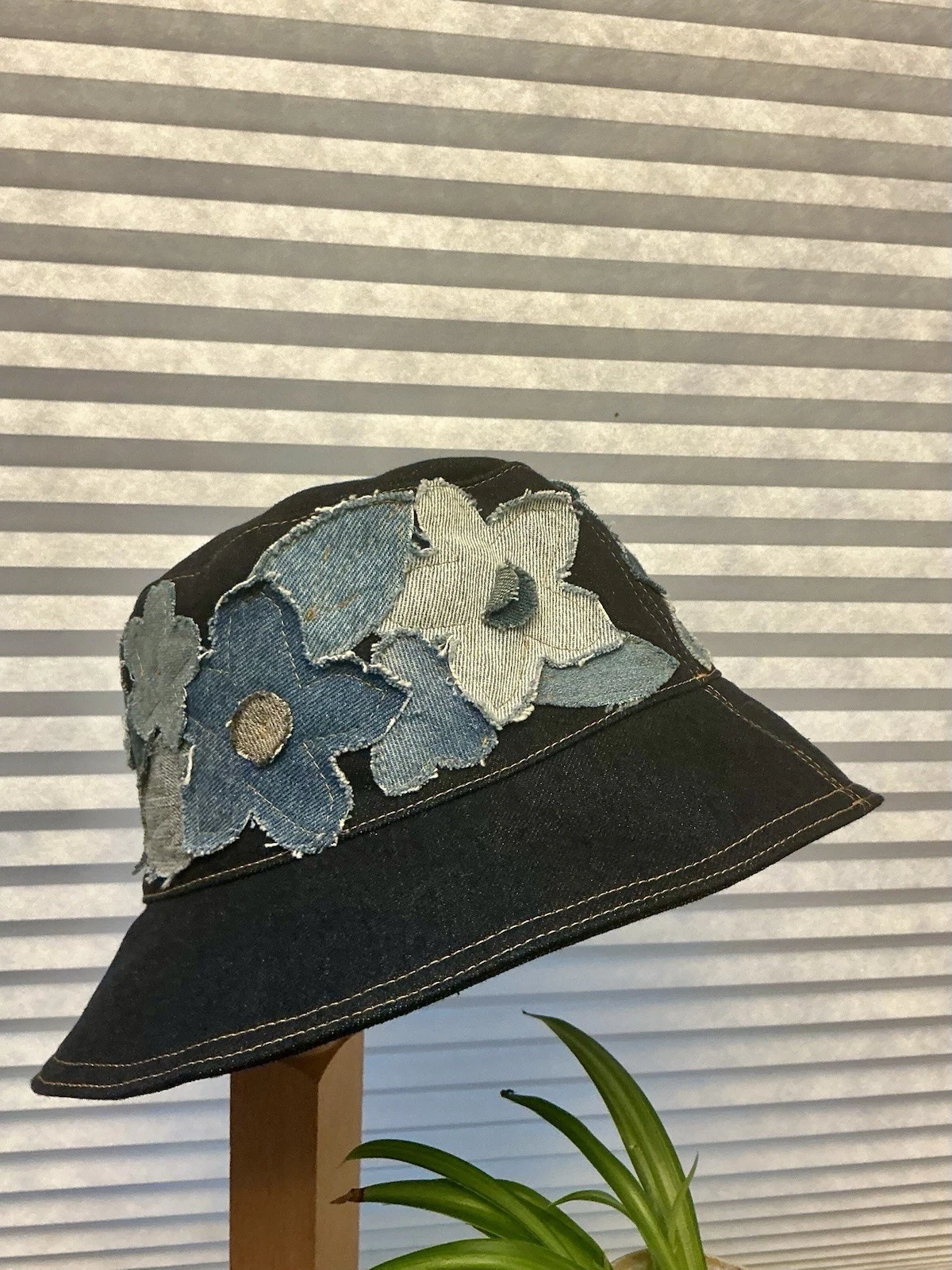 Back Reversible Recycled Denim Bucket Hat