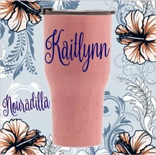 Monogram Decal Vinyl Personalized Name Sticker for your Tumbler cup laptop phone
