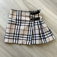 Burberry Kids Skirt Size 3Y/198 Cm Multicolor Plaid Adjustable Buckle Nova Check