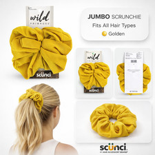 Jumbo Hair Scrunchie Scunci Wild Primrose Gold Chiffon Soft Hair Tie