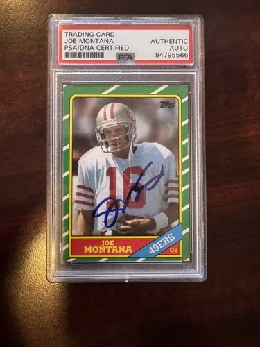 Joe Montana 1986 Topps #156 Signed Autograph PSA/DNA Certified Football Card