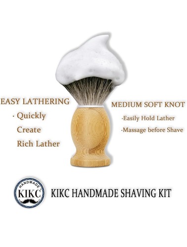 Shaving Brush Perfect Shave Barber Hard Wooden Handle Badger Hair Soft Feel Gift - Picture 3 of 6