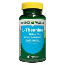 L-Theanine Capsules Mood Support Dietary Supplement Unflavored 100 Mg 100 Count