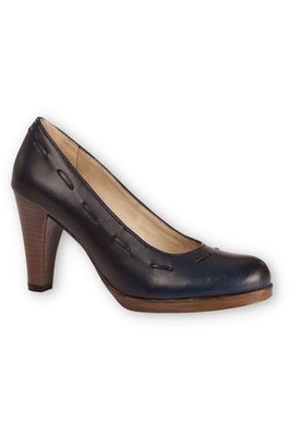 Spieth Wensky Damen Trachten Dirndl Schuhe Pumps Yvonne navy Nappaleder Wiesn