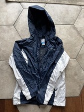 Columbia Sportswear Company Mens Omni-tech Rain Jacket Blue With White Sz Medium
