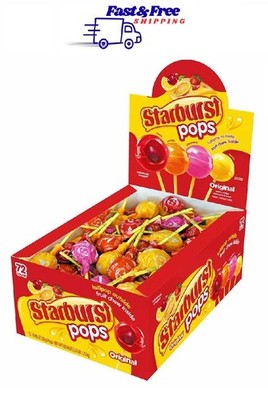 Candy Starburst Original Lollipops, 0.85 Ounce Pops - 72 Count Display