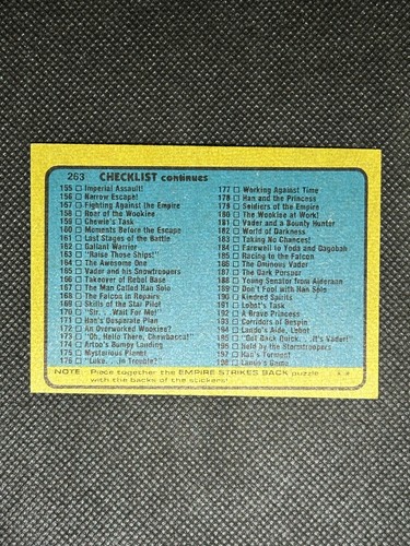 1980 Topps Star Wars Cards Empire Strikes Back Series 2 - U-Pick #133 - #264 - Picture 265 of 267