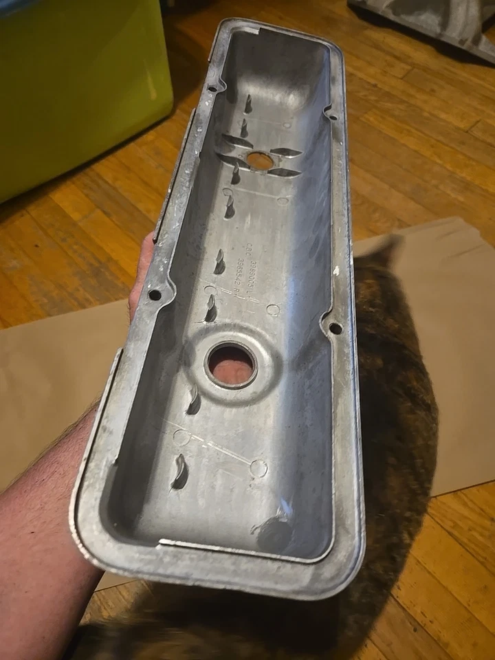 Cubiertas de válvula con aletas Chevy Camaro/corvette 1971-72 LT-1 350 3989005 3965542 ¡BONITAS! Foto 3 de 4