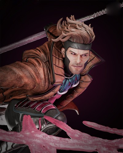 Gambit 1/8 1/6 1/4 3D print figure Model Kit Unpainted Unassembled GK - Picture 7 of 8