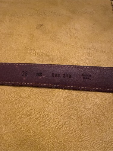 Tommy Hilfiger Ringschlaufe Messing und honigbraun Leder schwer massiv Messingschnalle - Bild 10 von 11