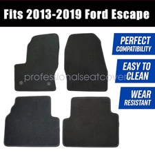 4PCS For 2013-2019 Ford Escape Front & Rear Floor Mats Carpet Velour NEW