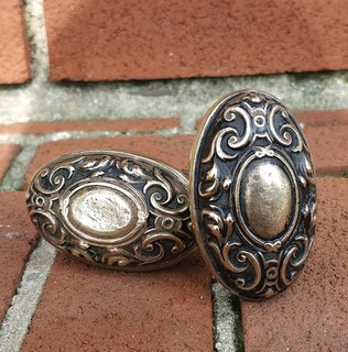 Antique Edwardian Door Knob Yale & Towne c 1910 Flemmish Largo Design Cast Brass