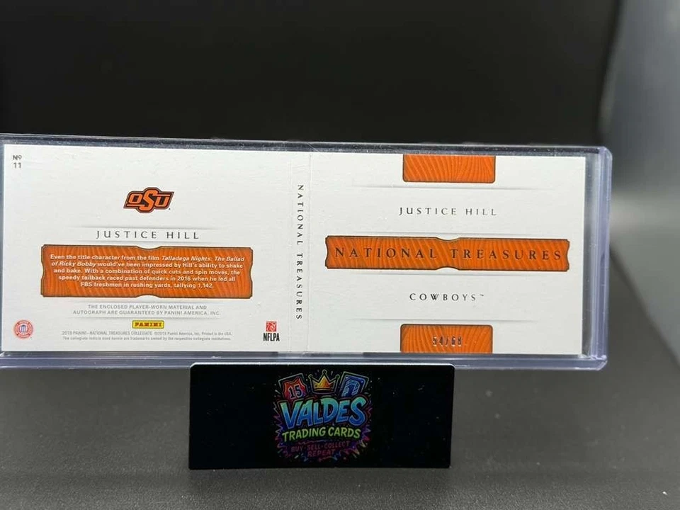 Justice Hill 2018 National Treasures RC Booklet Auto Patch “COWBOYS” /68 - Image 4 of 4
