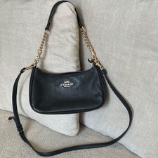 COACH Shoulder Bag Leather Black Teri Ca209