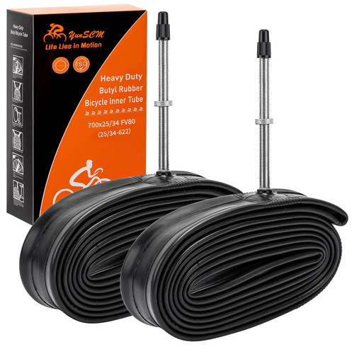 700C Heavy Duty Bike Tubes 700x25C/26C/28C/32C FV80 Presta Valve(25/34-622) 7...