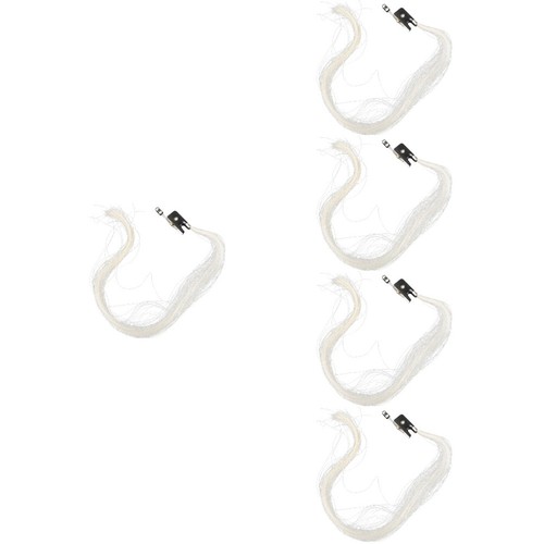 5Pcs Reusable Violin Bow Hair White Horse Hair for String Instrument ...