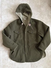 Filson Snohomish Reversible Hooded Jacket Small MSRP $425 Green & Khaki Tan