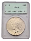 1922 $1 Peace Dollar PCGS MS64 💥Rattler💥