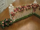 Rose Covered Corner Victorian Fence w/2 Garden Beds 1:12 dollhouse miniature #4 — photo 5