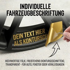 Aufkleber Auto Beschriftung individuell - Wunschtext auf Folie selbst beschrifte