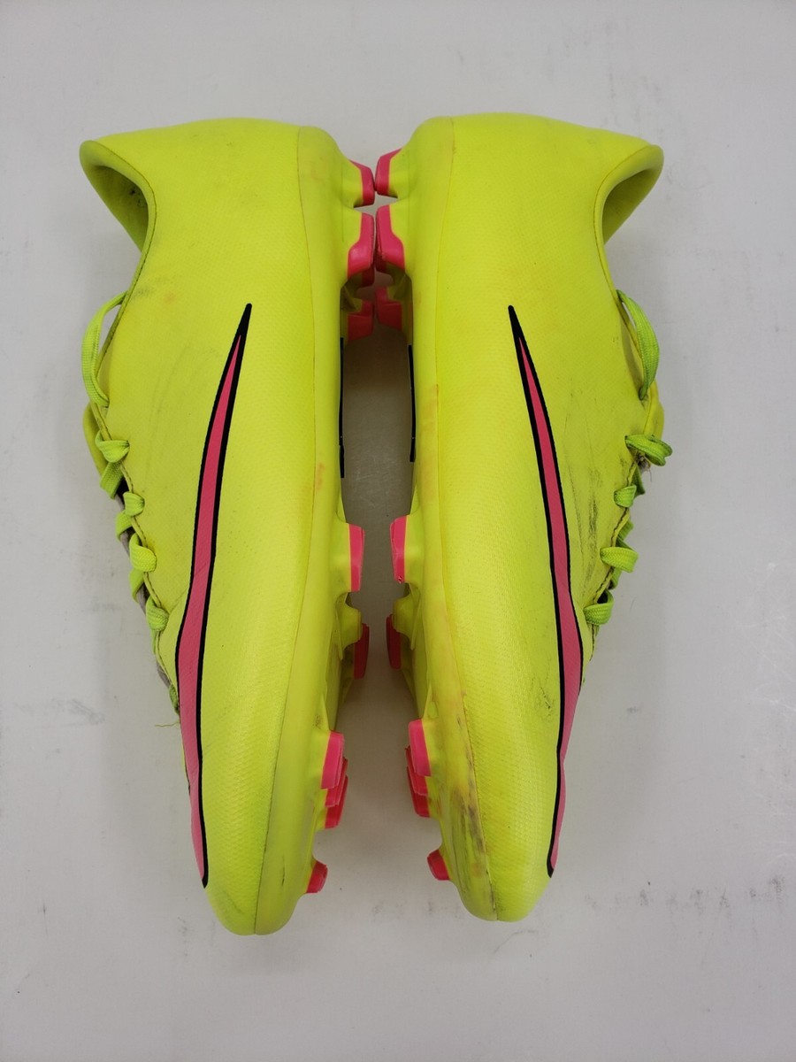Nike Kids Jr Mercurial Victory V FG Neon Yellow/Pink Sz 4.5Y Nike Kids Jr Mercurial Victory V FG Neon Yellow/Pink Sz 4.5Y