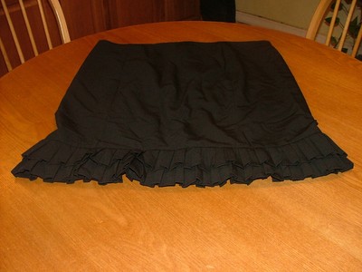 Discounted WOMENS FIRST OPTION BLACK SKIRT SIZE 16 BOTTOM RUFFLES NEW WITH TAGS NWT