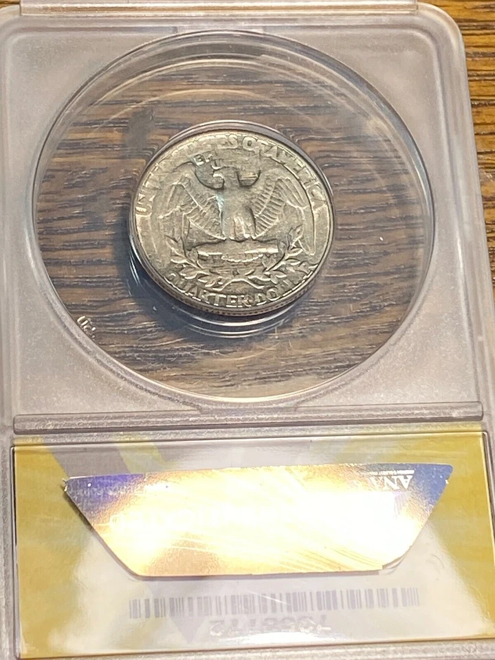 1986-P Washington Quarter ANACS AU50 Huge Struck-Throu Error CHRC (formerly CHN) - Image 3 of 3