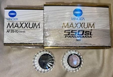 Minolta Maxxum 550si Panorama 35mm SLR Film Camera AF 35-70 Lens 2 Tiffen Filter