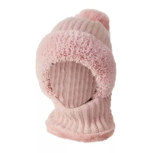 Winter Knit Hat with Fleece Lining and Ear Flaps 3-in-1 Beanie Scarf Mask Set - Picture 18 of 25