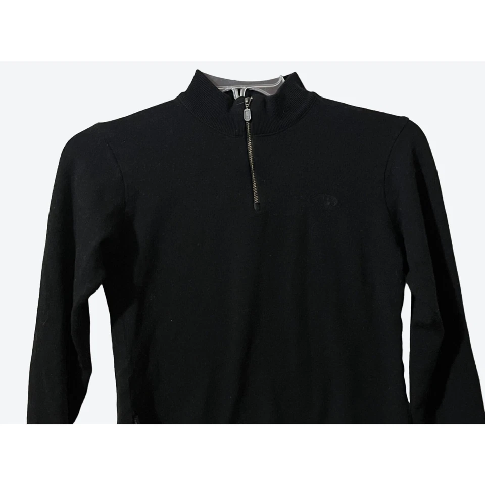 Top Icebreaker Merino Sport 320 para mujer XS 1/4 cremallera negro lana merino Foto 2 de 4
