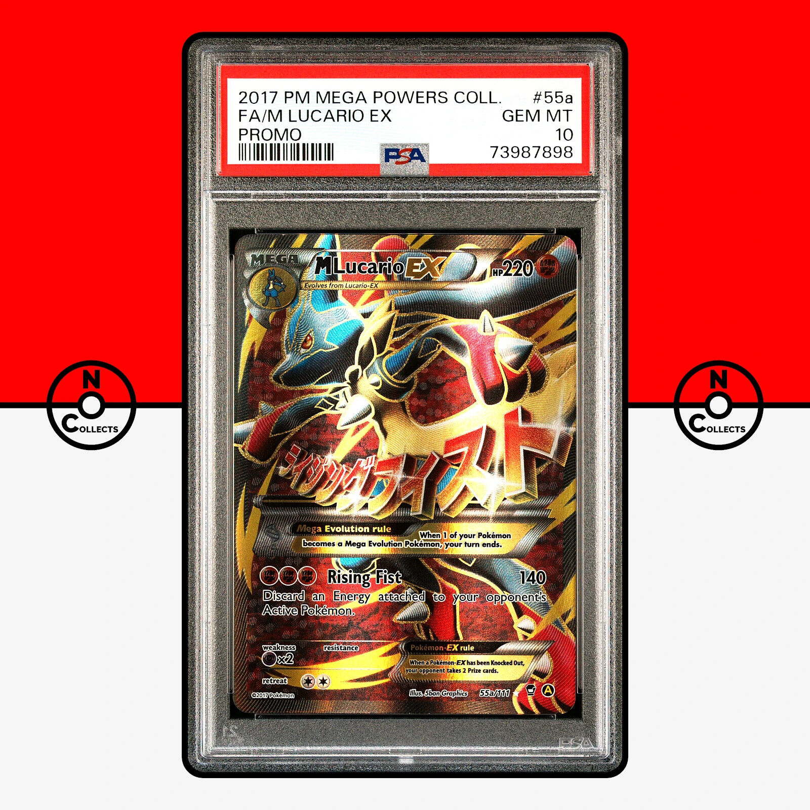 Pokemon PSA 10 M Lucario EX 55a/111 Mega Powers Collection Promo Full Art