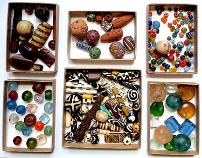 Beads, Always Changing, All Recycled, Clay, Bone, Glass, Horn, 118+ Pieces