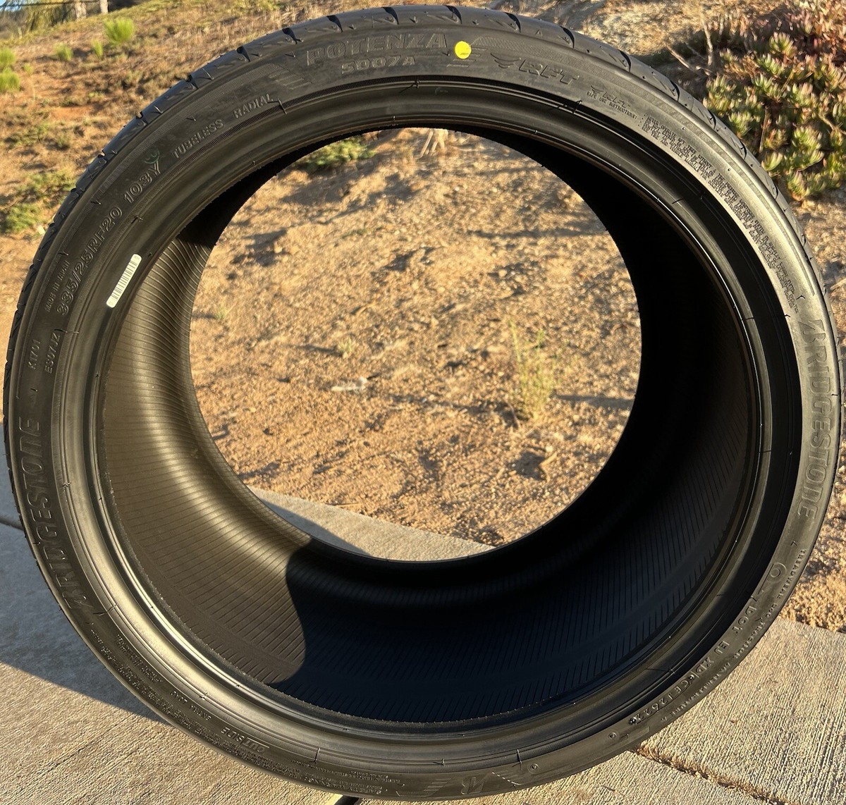 TWO NEW 335/25R20 Bridgestone Potenza S007A RFT Run Flat Corvette