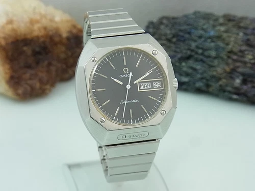 Omega Seamaster Quartz Mariner Vintage Day Date Sapphire Crystal 196.0054 Mens Ø38mm