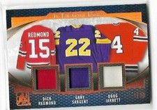 2017 ITG USED TRIPLE JERSEYS #GU3-15 DICK REDMOND GARY SARGENT DOUG JARRETT 5/30