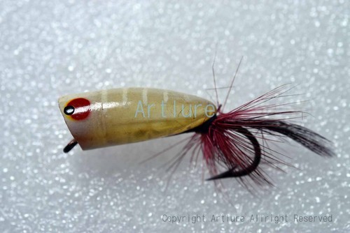 Ancien leurre de pêche Heddon CHUGGER JR Topwater Popper vintage