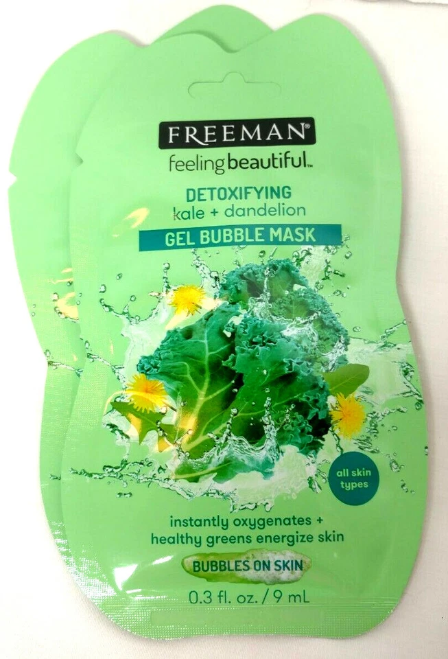 Freeman Hydrating Water Gel Mask 0.5 oz. / Detoxifying Gel Bubble Mask 0.3 oz. - Image 4 of 4