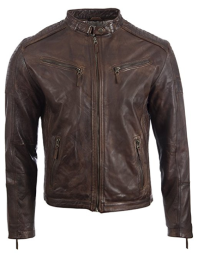 Zayn Leathers Mens Stylish Soft Real Leather Café Racer