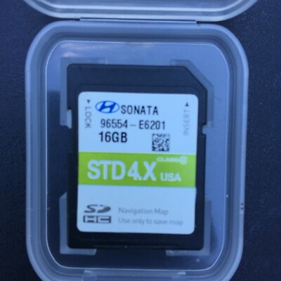 OEM: 2016-17 Hyundai Sonata Hybrid Navigation Map SD Card STD4.X USA 96554-E6201