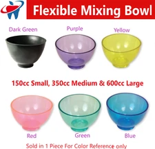 Dental Lab Flexible Rubber Impression Mixing Alginate Bowl - XS, S, M, L Bowls