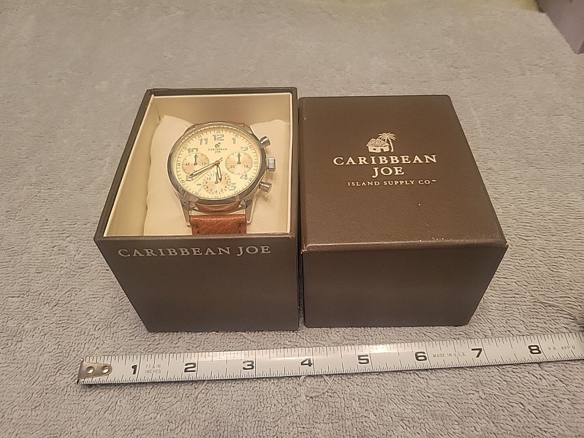 CARIBBEAN JOE CJ7043SLCALY Men's Fashion Quartz Wristwatch Faux