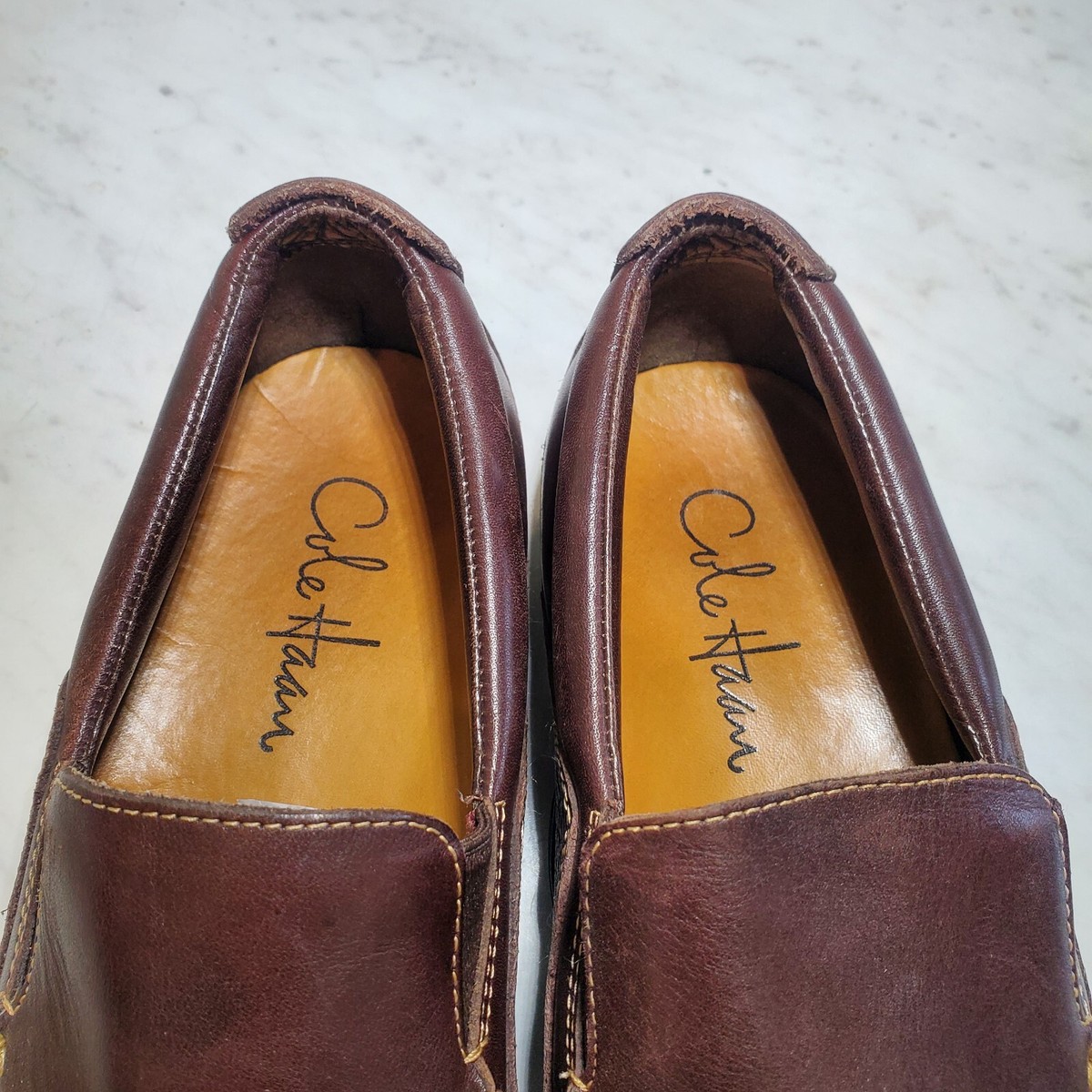 Cole Haan Men French Roast Tucker Venetian Leather Loafers 