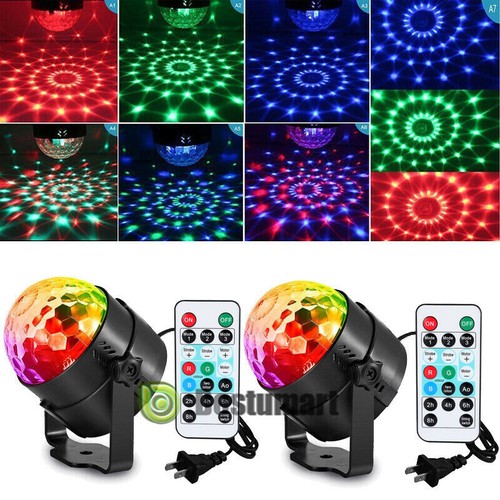 2 Pack RGB Party Disco Lights Ball Sound Activated Strobe Led DJ Bulb Dance Lamp - Picture 20 of 25