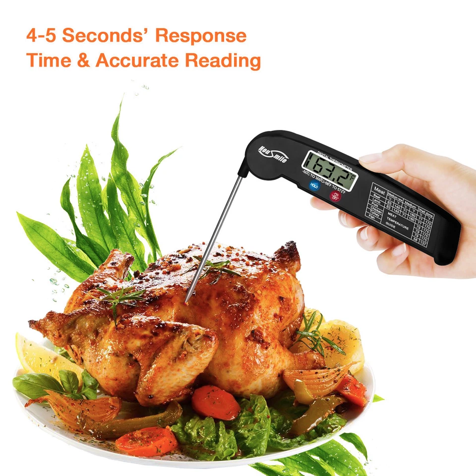 Instant Read Digital Meat Thermometer BBQ Grill Smoker For Kitchen Food Cooking - Image 2 of 4