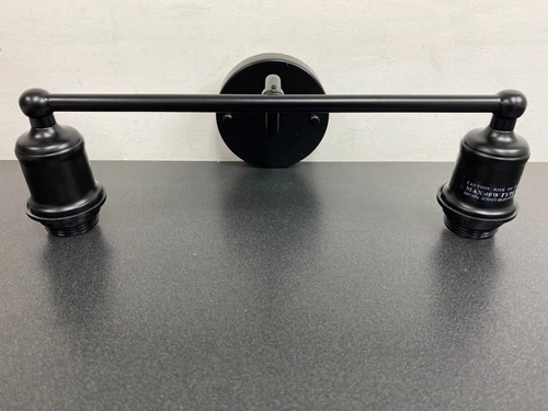 Elegant LD4033W21BK Etude 2-Light 21" Vanity Light - Black - Picture 3 of 6