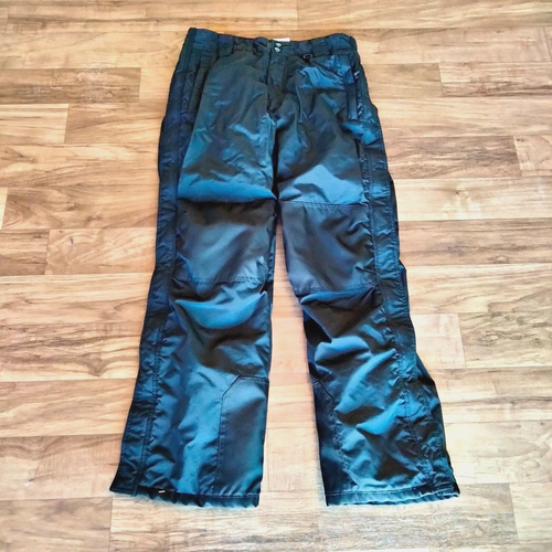 Slalom Insulated Ski Pants Mens Sz M Black Nylon Snowboard Winter Snow
